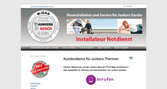 Desktop Screenshot of junkers-kundendienst-in-wien.at