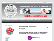 Tablet Screenshot of junkers-kundendienst-in-wien.at